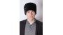 Cappello in visone nero uomo